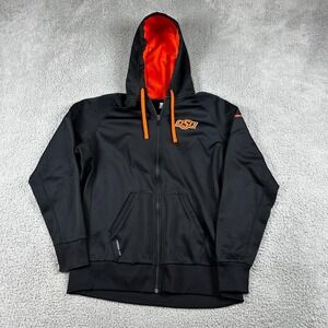 Oklahoma State Cowboys Hoodie Mens XL Black Nike Therma Fit Full Zip Jacket